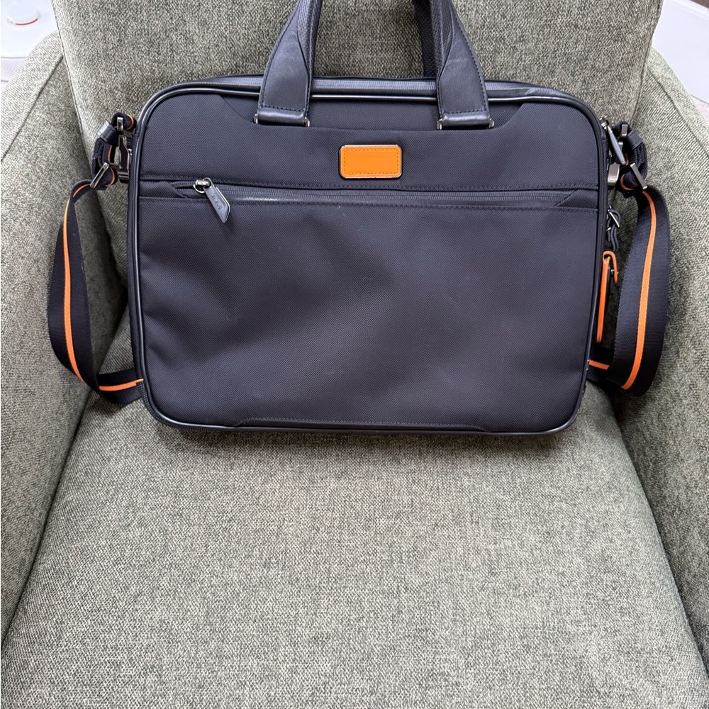 Tumi McLaren Black and Orange Briefcase